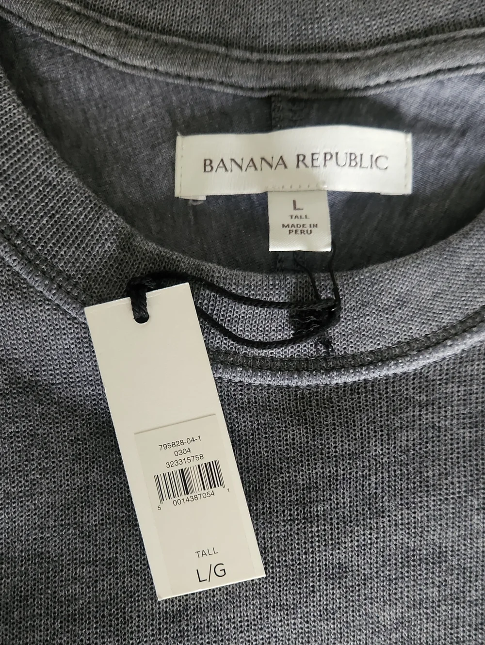 Banana Republic Men's Crewneck Sweatshirt - Charcoal